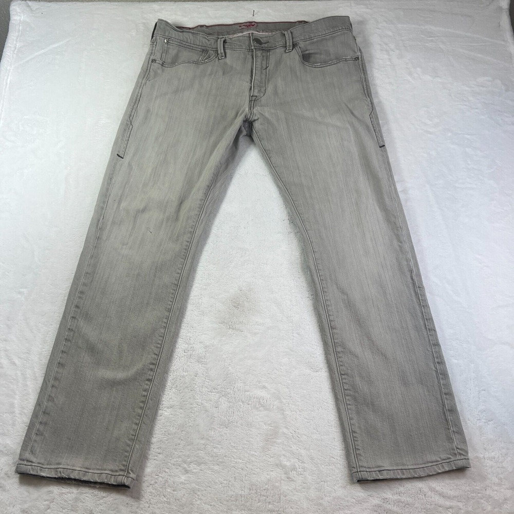 Levis Red Jeans Mens 36x31 Gray Regular Skinny‎ Straight American Denim